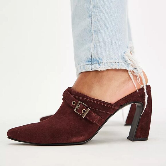 Free People Shoes - Free People Burgundy Mules